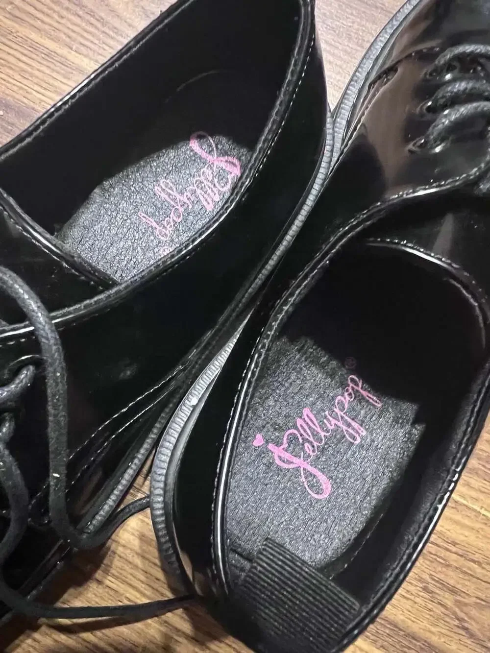 Black JellyPop Oxford Platform 7.5 New